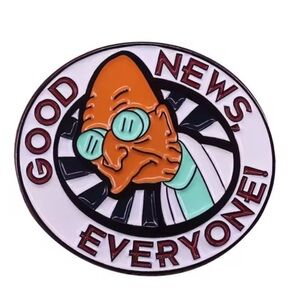 Futurama 1999 Sitcom, Good New Everyone, Professor Farnsworth Enamel Pin